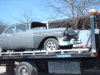 An unfinished classic car restoration project arriving at the Little Valley Auto Ranch